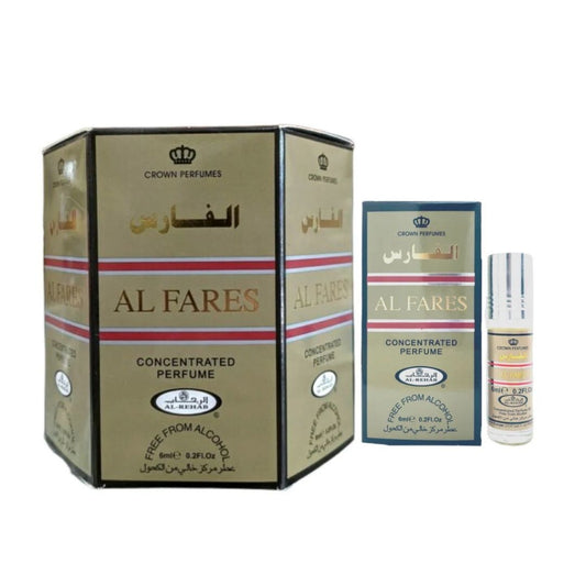 Al Fares 6ml Perfume Oil Roll-On Al Rehab box and bottle
