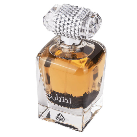 Ekhtiari Perfume 100ml EDP By Lattafa bottle top view