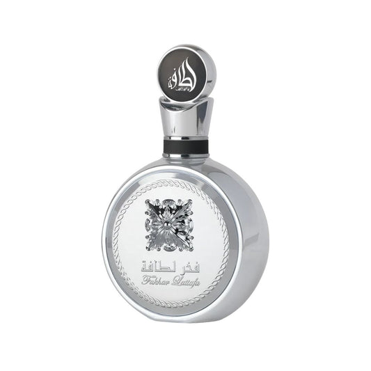 Fakhar Platin Eau De Parfum 100ml by Lattafa Perfumes bottle front view