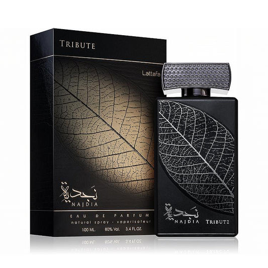 Lattafa Najdia Tribute Eau de Parfum 100ml bottle and box