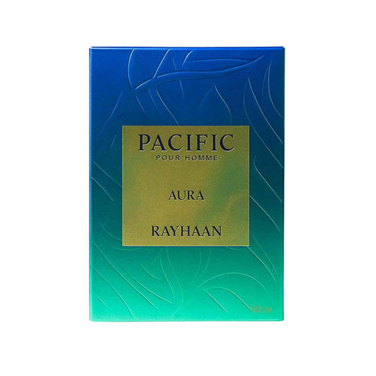 Rayhaan Pacific Aura Pour Homme Eau de Parfum 100ml box front view