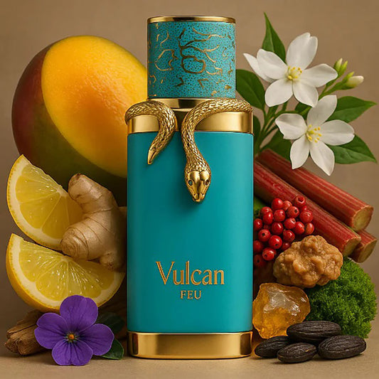 Vulcan Feu bottle and Notes