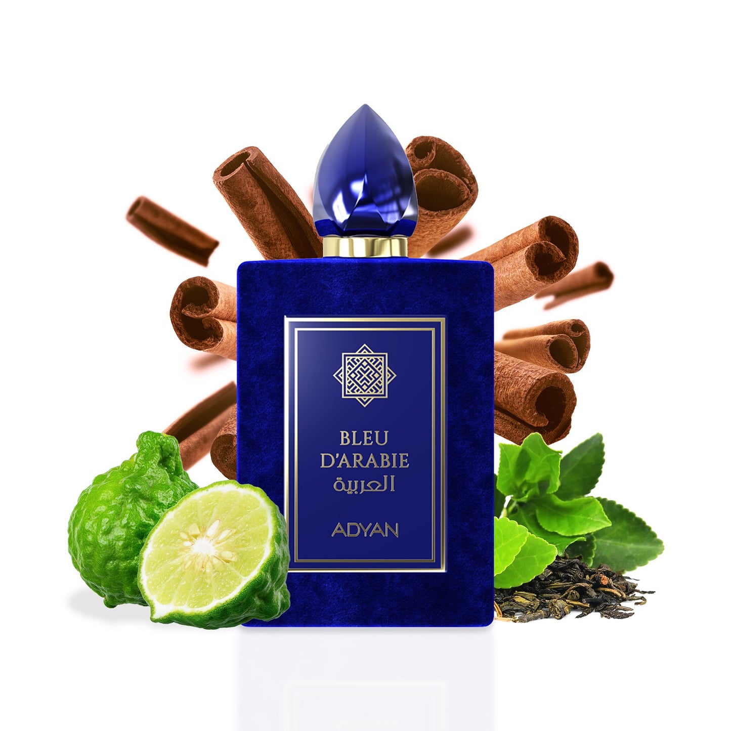 Adyan Bleu DArabie Extrait De Parfum 100ml bottle with citrus and spices