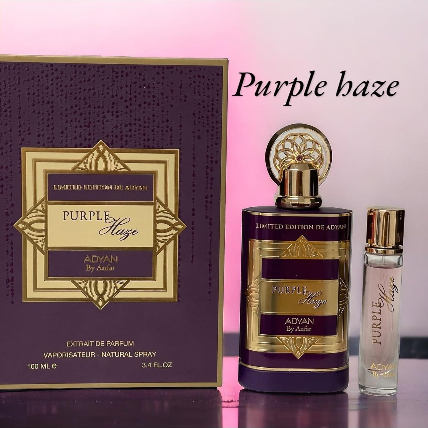 Adyan Purple Haze Extrait de Parfum 100ml floral detail shot