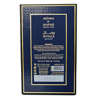 Adyan Royale Exclusif 100ml Extrait de Parfum box details