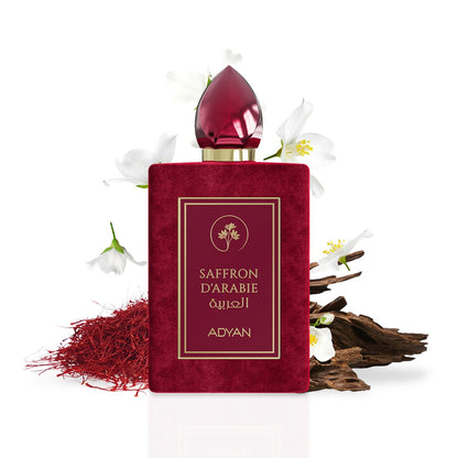 Adyan Saffron DArabie 100ml Extrait de Parfum ingredients setup