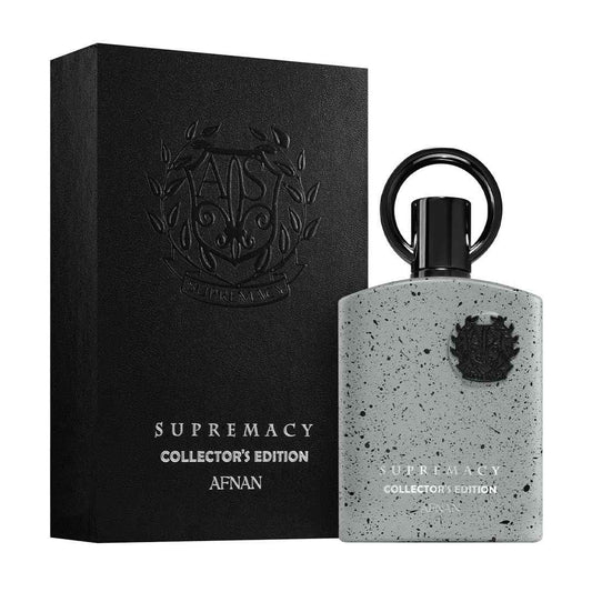 Afnan Supremacy Collectors Edition EDP Pour Homme - 100ml perfume bottle and box front view