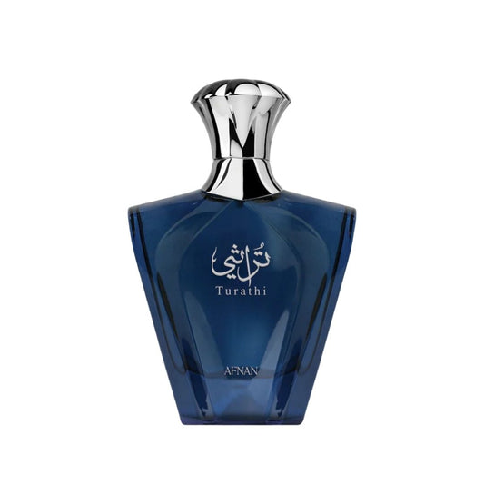 Afnan Turathi Blue Eau de Parfum Spray for Men 90ml perfume bottle front view