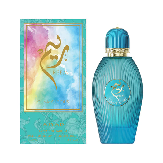 Ajyad Reem Gummylicious 100ml EDP bottle with box front view