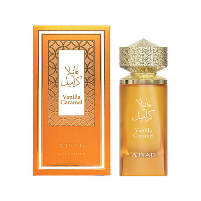 Ajyad Vanilla Caramel 100ml EDP with box vertical display