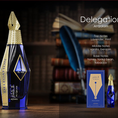 Adyan Al Qalam Delegation fragrance notes and product presentation