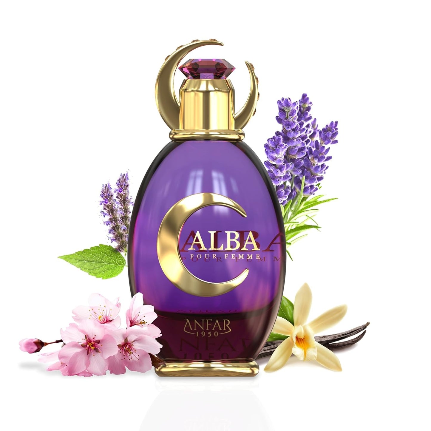 Anfar 1950 Alba Pour Femme 100ml bottle with floral notes