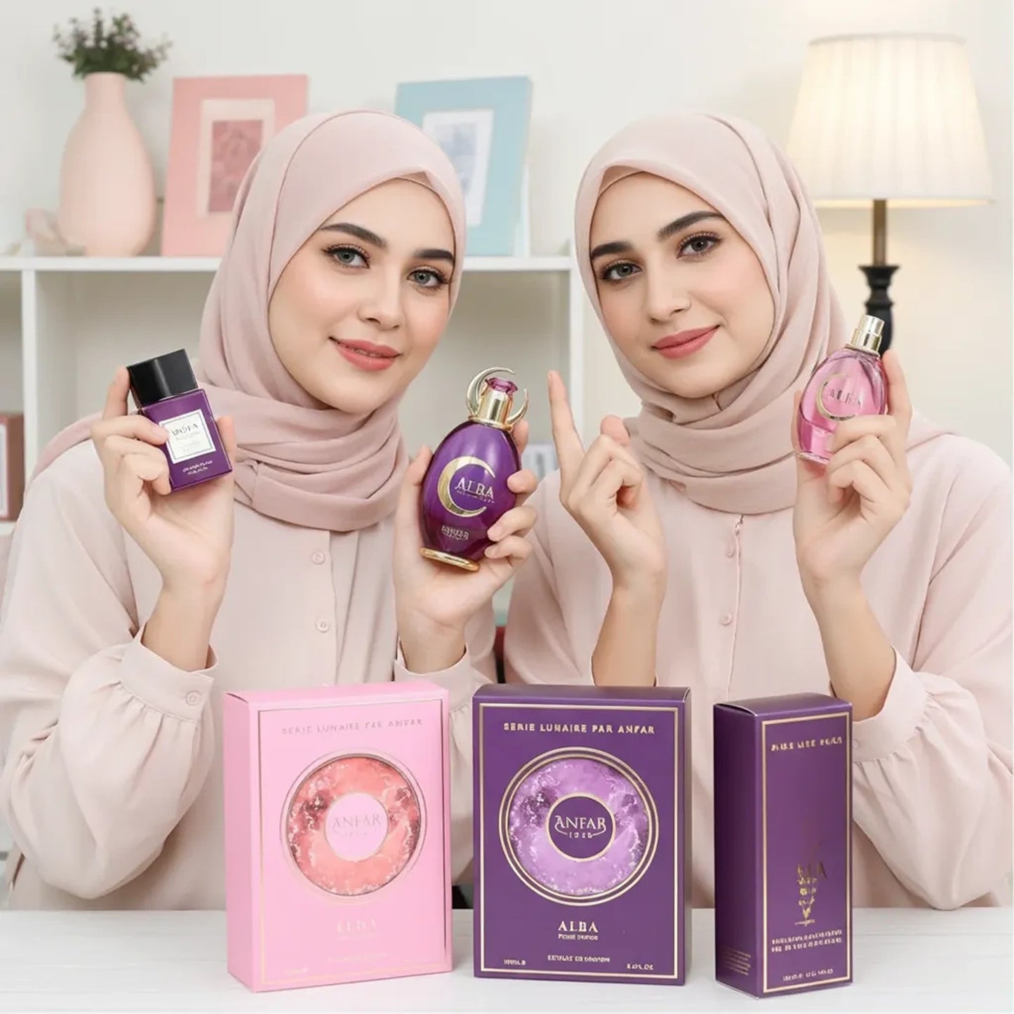 Anfar 1950 Alba Pour Femme 100ml lifestyle image with models