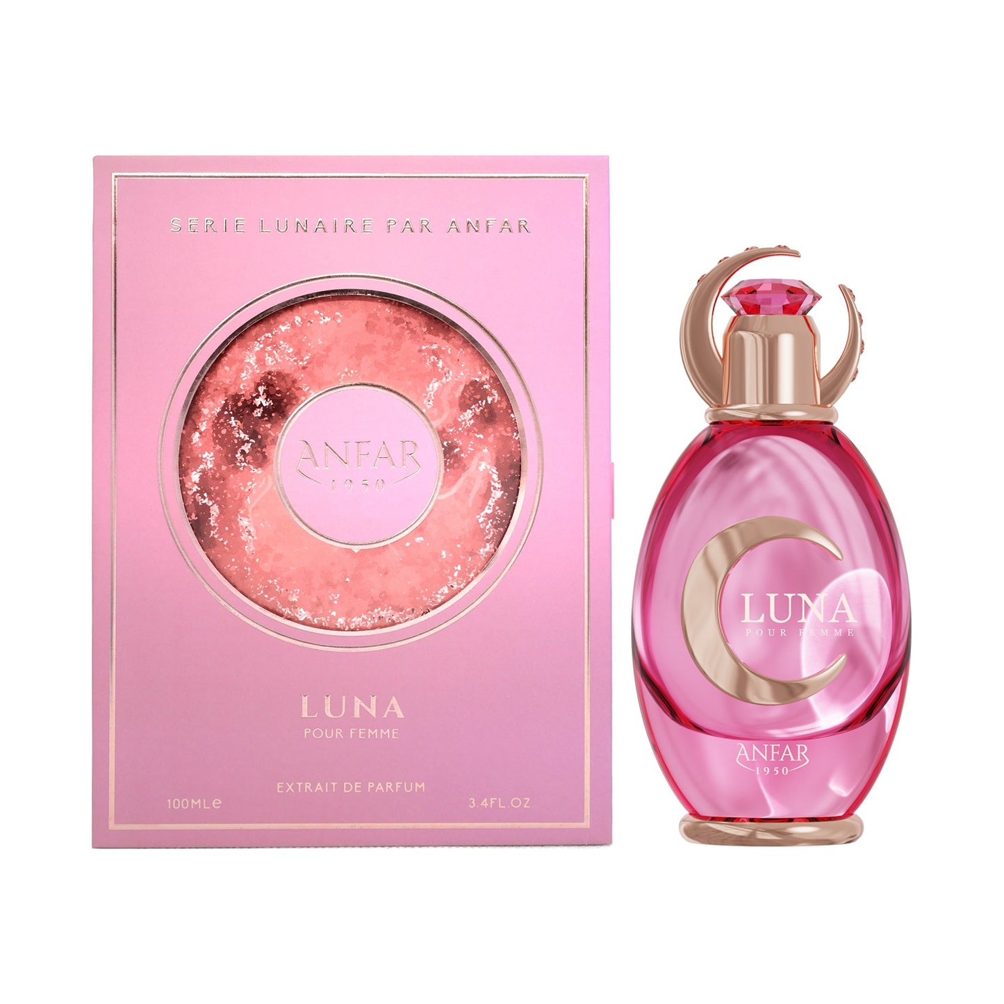 Anfar 1950 Luna Pour Femme 100ml bottle and box front view