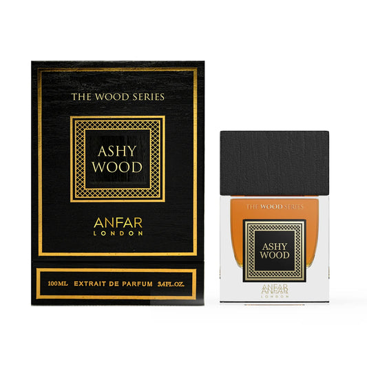 Anfar Ashy Wood 100ml Extrait de Parfum with box front view