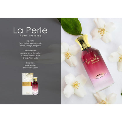Anfar La Perle Pour Femme 85ml EDP fragrance notes display