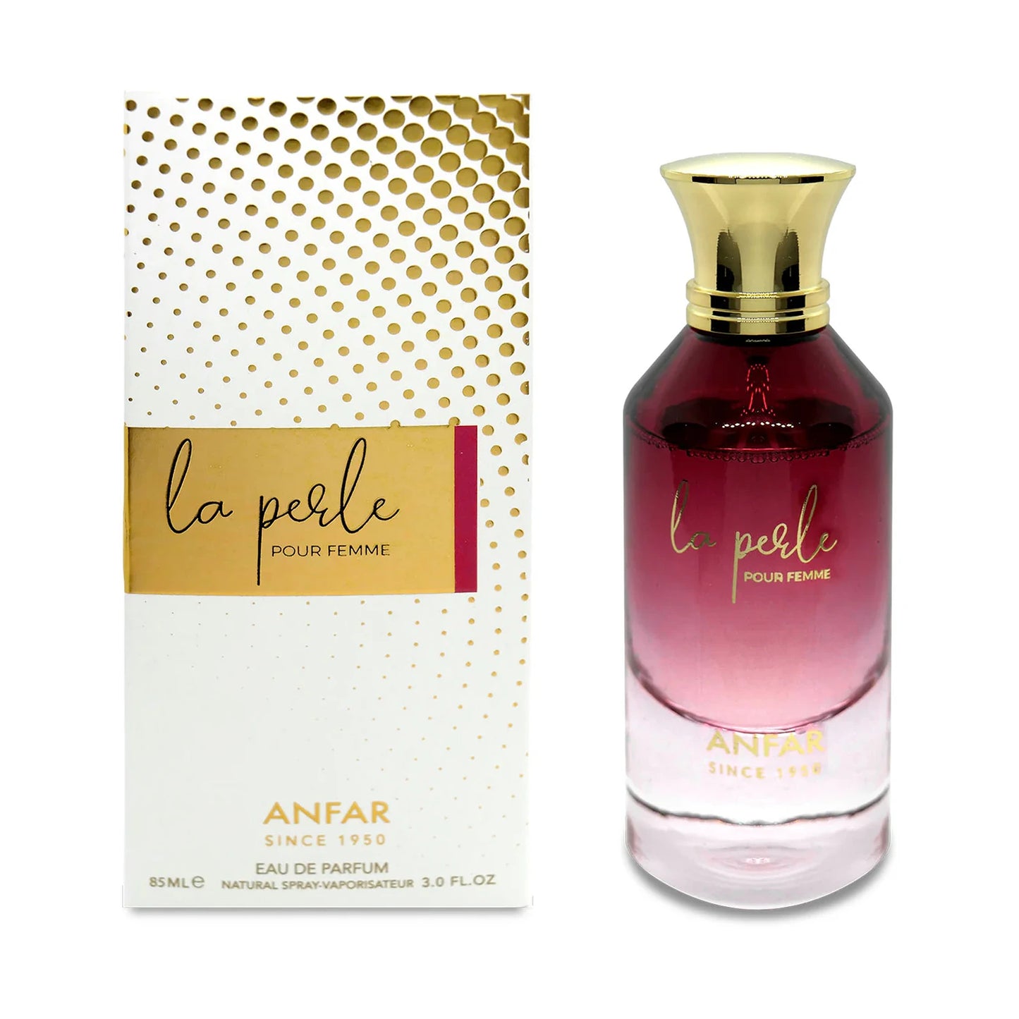 Anfar La Perle Pour Femme 85ml EDP with box front view