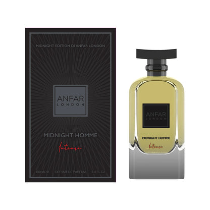Anfar Midnight Homme Intense 100ml Extrait Parfum with box front view