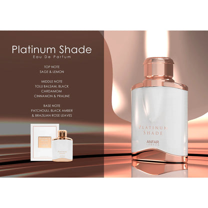 Anfar Platinum Shade Pour Femme 100ml EDP note breakdown visual