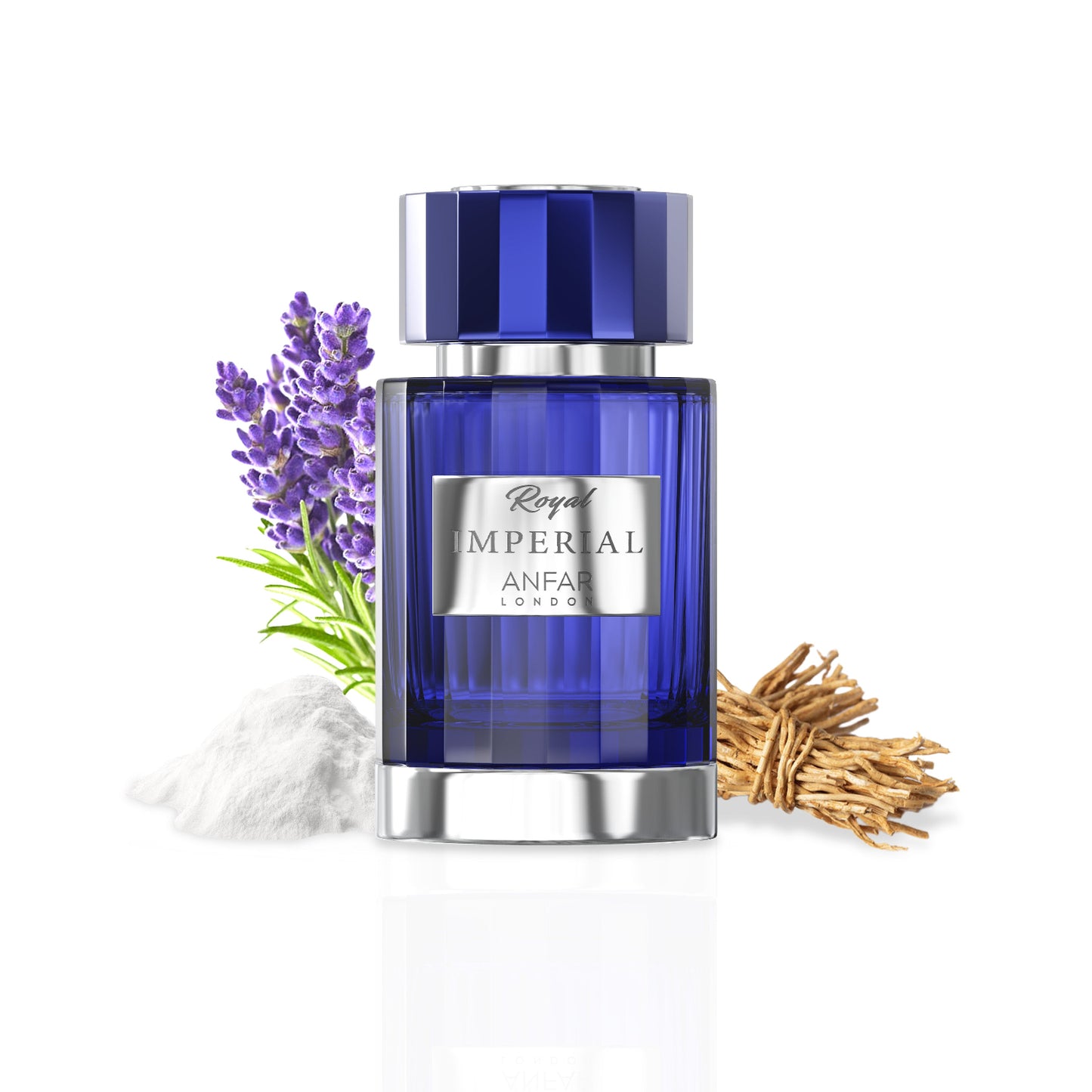 Anfar Royal Imperial 100ml Extrait Perfume lavender and musk background