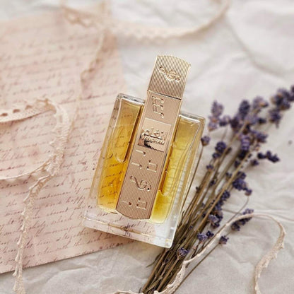 Angham Unisex Eau de Parfum By Lattafa Parfumes 100ml bottle flat lay