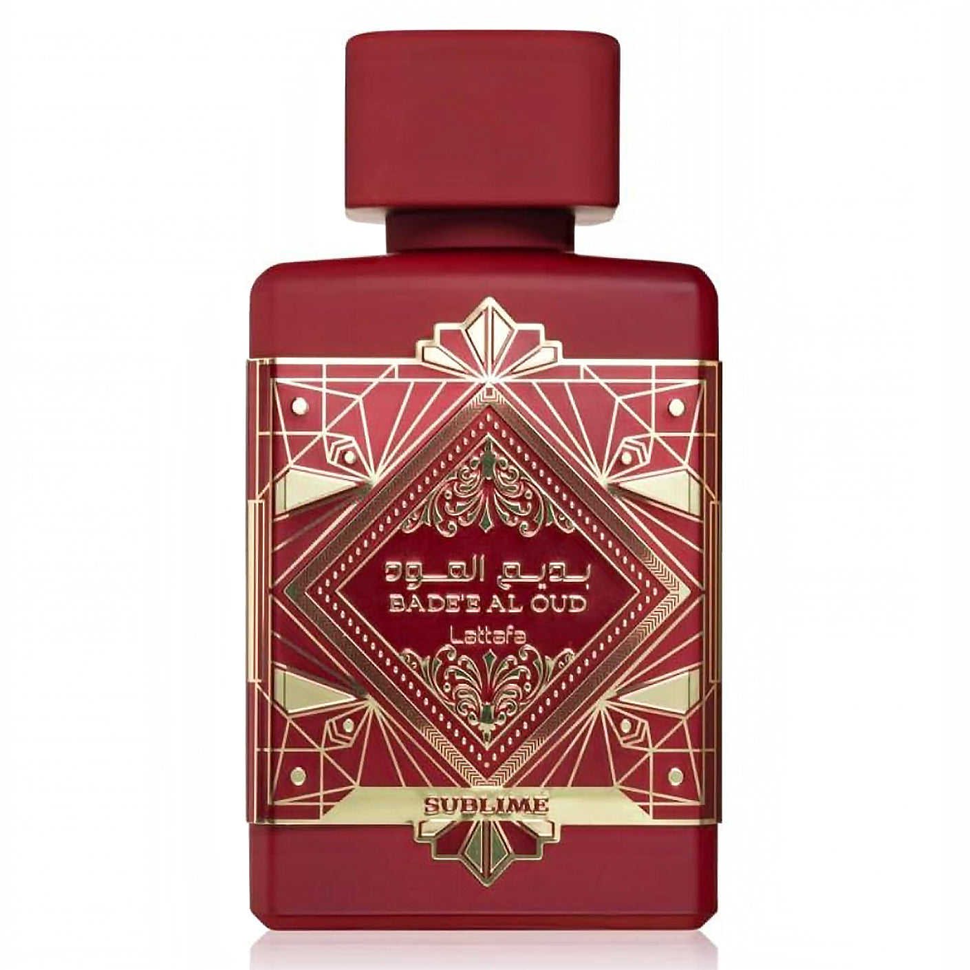 Badee Al Oud Sublime Red 100ml EDP by Lattafa Bottle front view