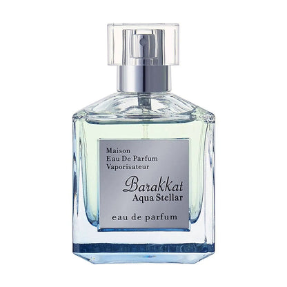 Barakkat Aqua Stellar 100ml EDP By Fragrance World bottle front view