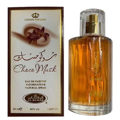 Choco Musk 50ml EDP By Al-Rehab bottle close up image