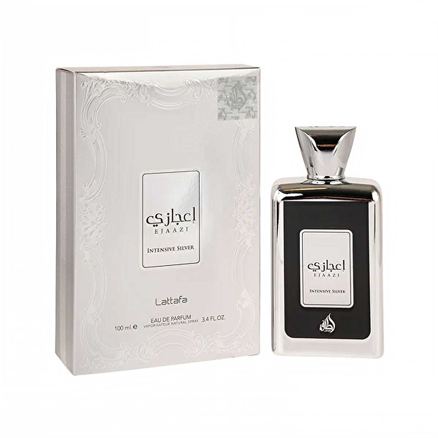 Ejaazi Intensive Silver Perfume 100ml EDP by Lattafa – Opulensi.com
