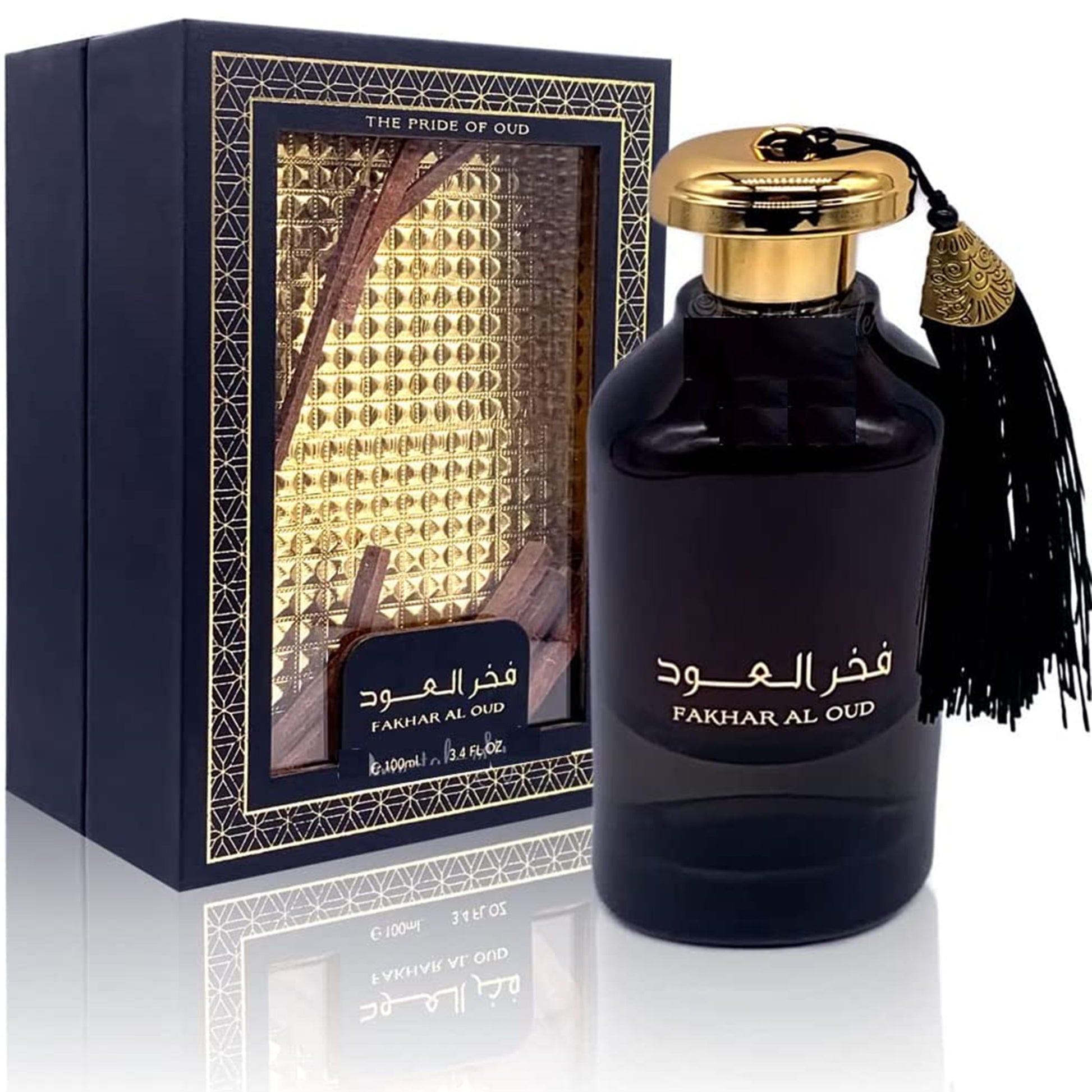 Ard Al Zaafaran Fakhar Al Oud EDP 100ml  bottle and box