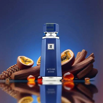 French Avenue Azzure Aoud Eau de Parfum 100ml bottle with spices and fruit
