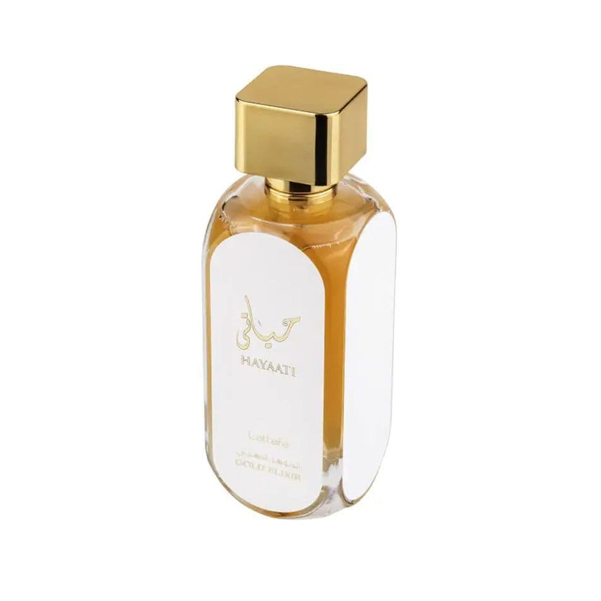 Lattafa Hayaati Gold Elixir Perfume 100ml EDP bottle top view