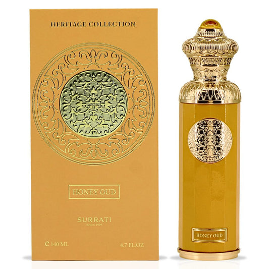 Honey Oud Eau De Parfum 140ml by Surrati bottle and box