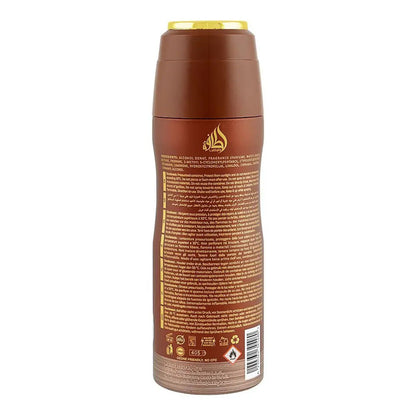 Khamrah Qahwa Body Spray back bottle