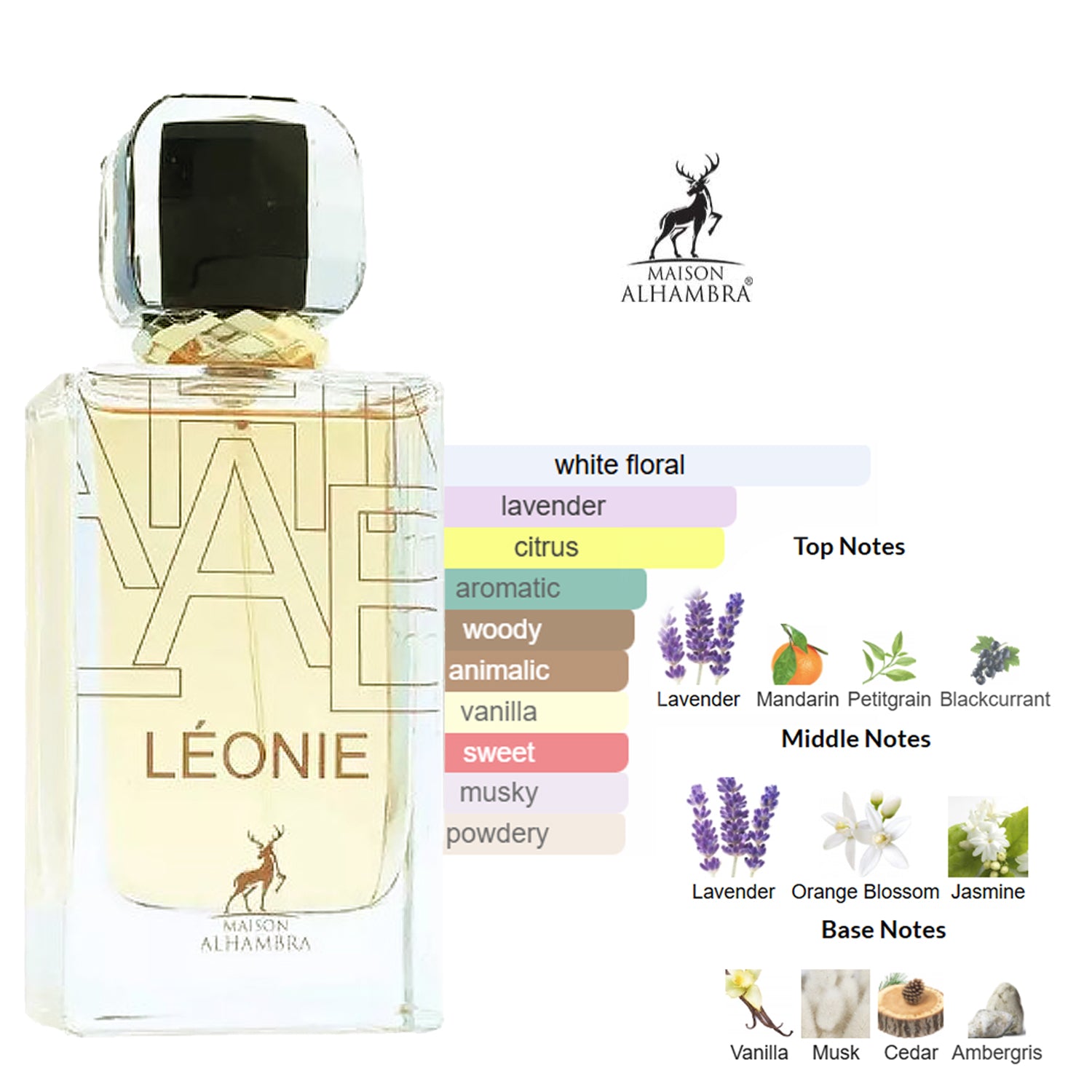 Léonie 100ml EDP by Maison Alhambra perfume scent profile