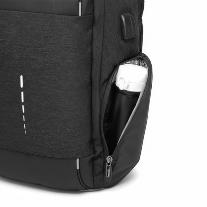 Riseicon Liberty 1 Anti-theft USB charging waterproof laptop backpack - Black