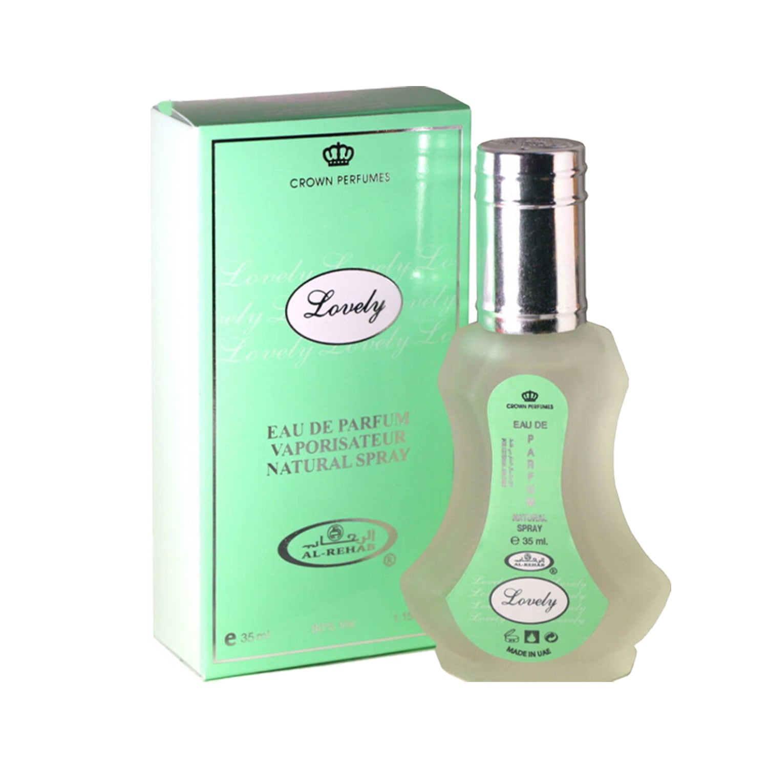 Lovely Eau de Parfum 35ml by Al-Rehab bottle aqnd box