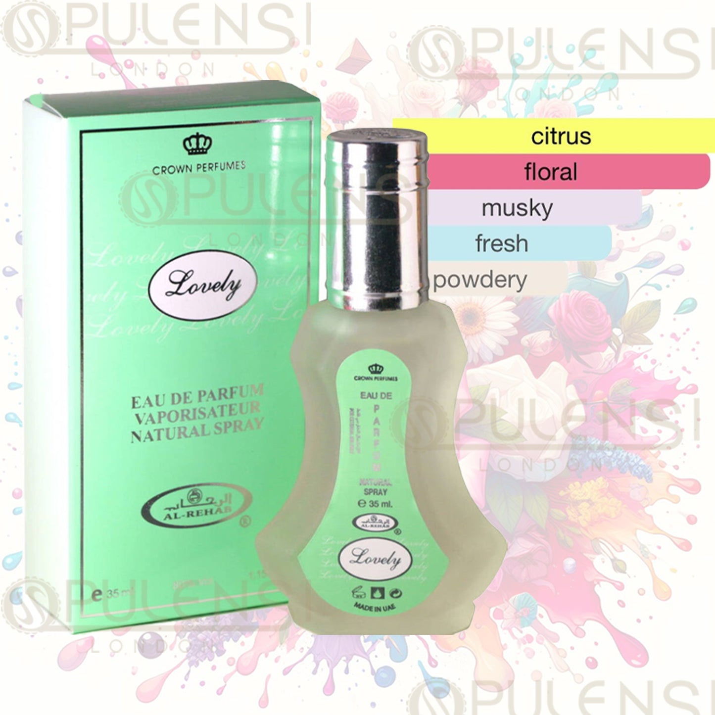 Lovely Eau de Parfum 35ml by Al-Rehab scent profile banner
