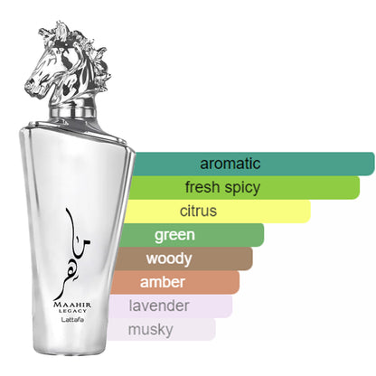 Maahir LEGACY Silver 100ml Eau de Parfum Lattafa perfume scent profile
