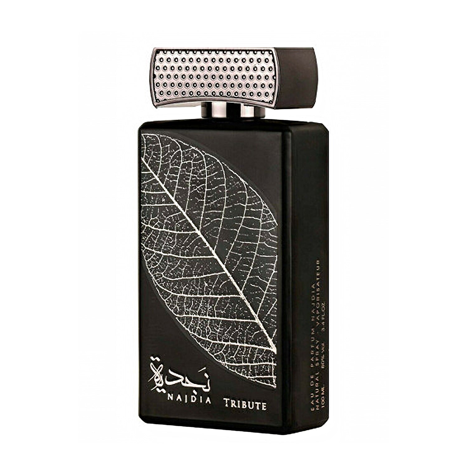 Lattafa Najdia Tribute Eau de Parfum 100ml bottle angled view
