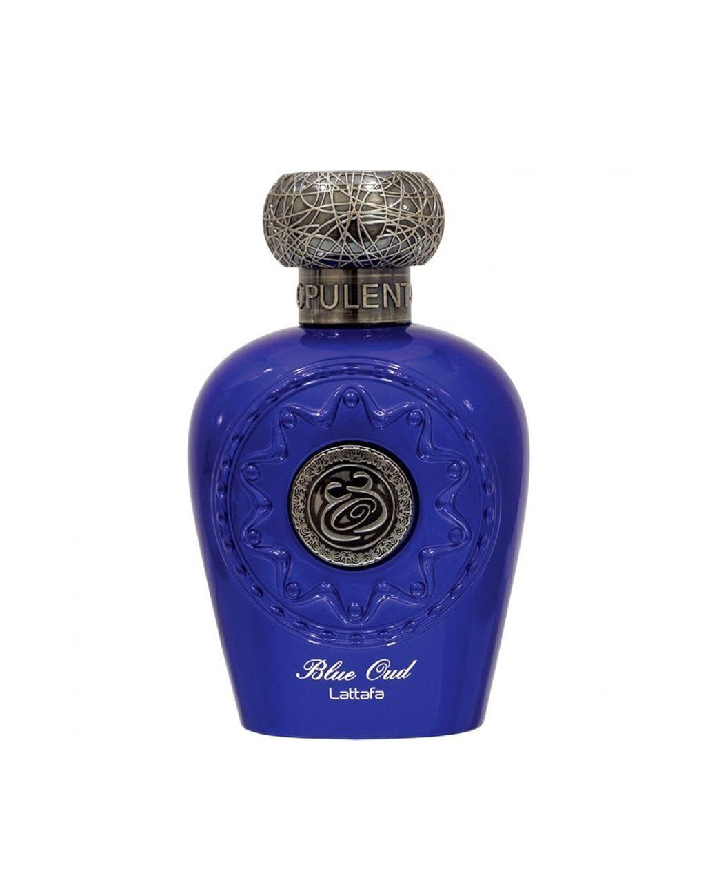 Opulent Blue Oud 100ml EDP by Lattafa bottle white background