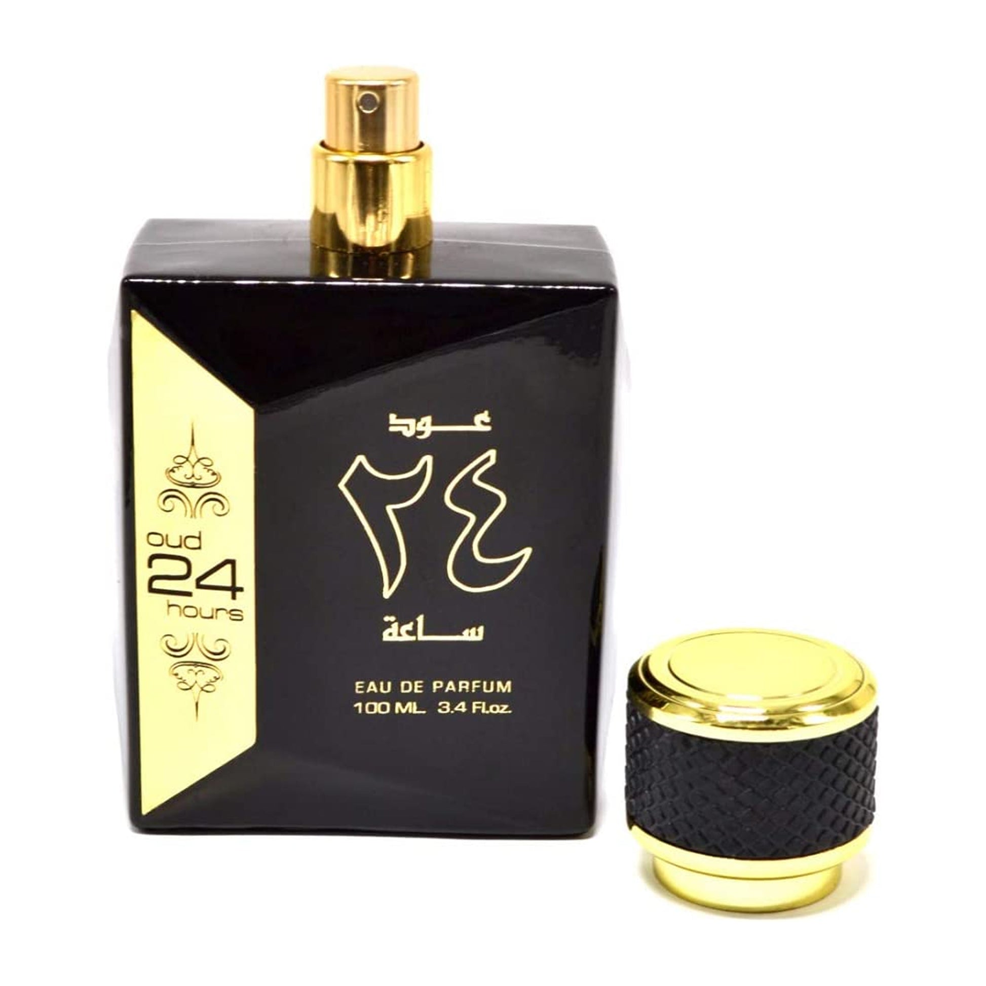 Oud 24 Hours Perfume 100ml EDP by Ard Al Zaafaran bottle lid off