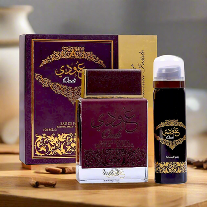 Oudi 100 ml EDP mit parfümiertem Deodorant von Ard Al Zaafaran Geschenkset