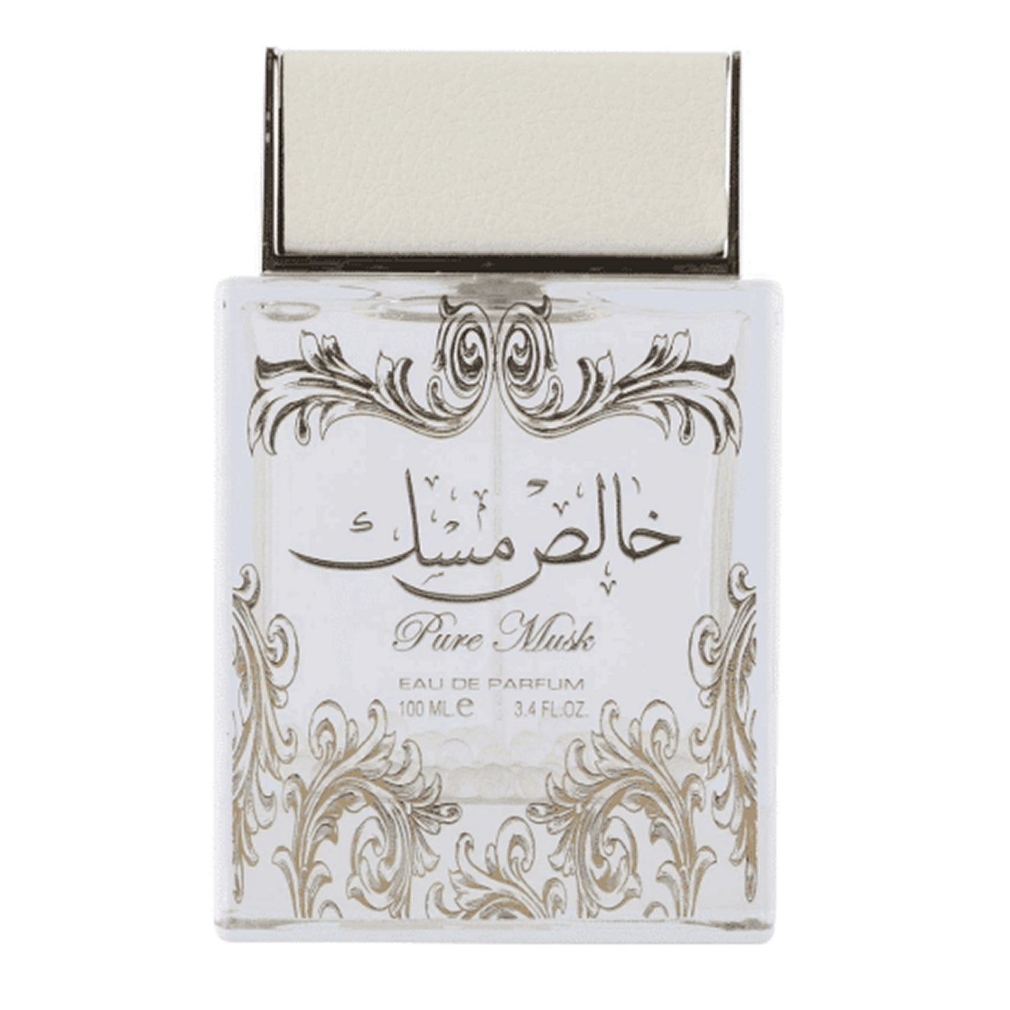 Pure Musk 100ml by Lattafa bottle front view