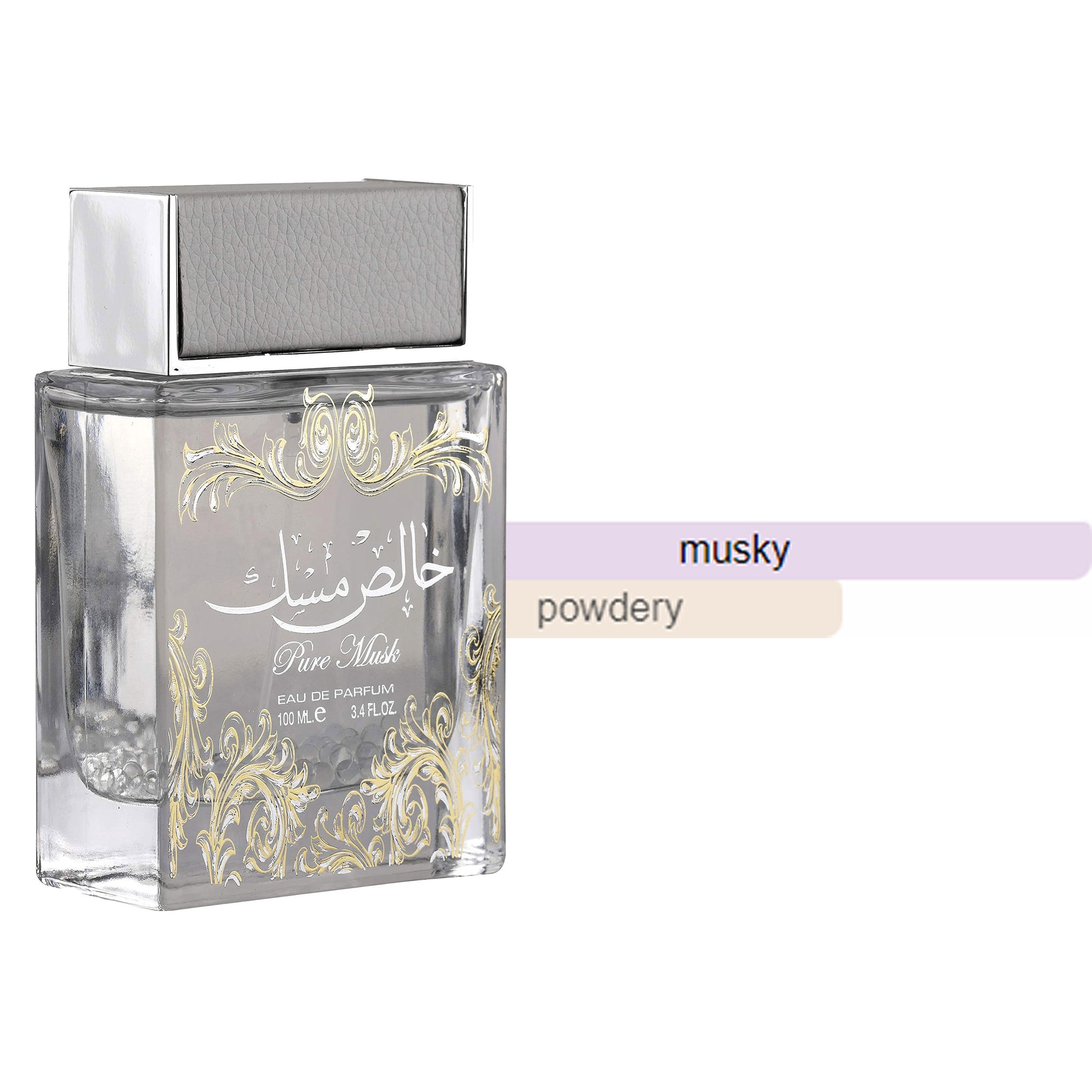 Pure Musk 100ml by Lattafa perfume scent profile diagram