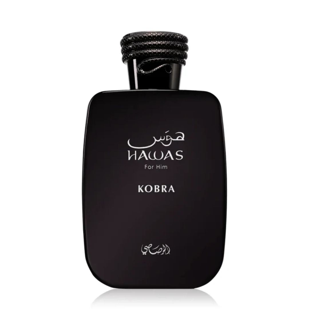 Rasasi Hawas Kobra Eau de Parfum 100ml black bottle front view