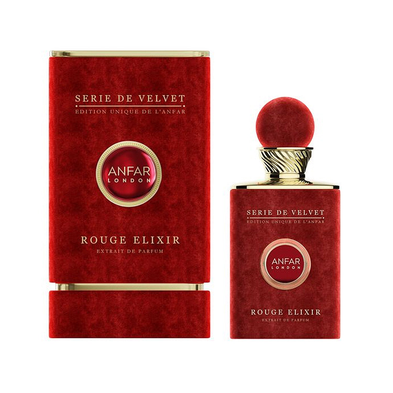 Rouge Elixir Extrait de Parfum 100ml by Anfar London bottle and box