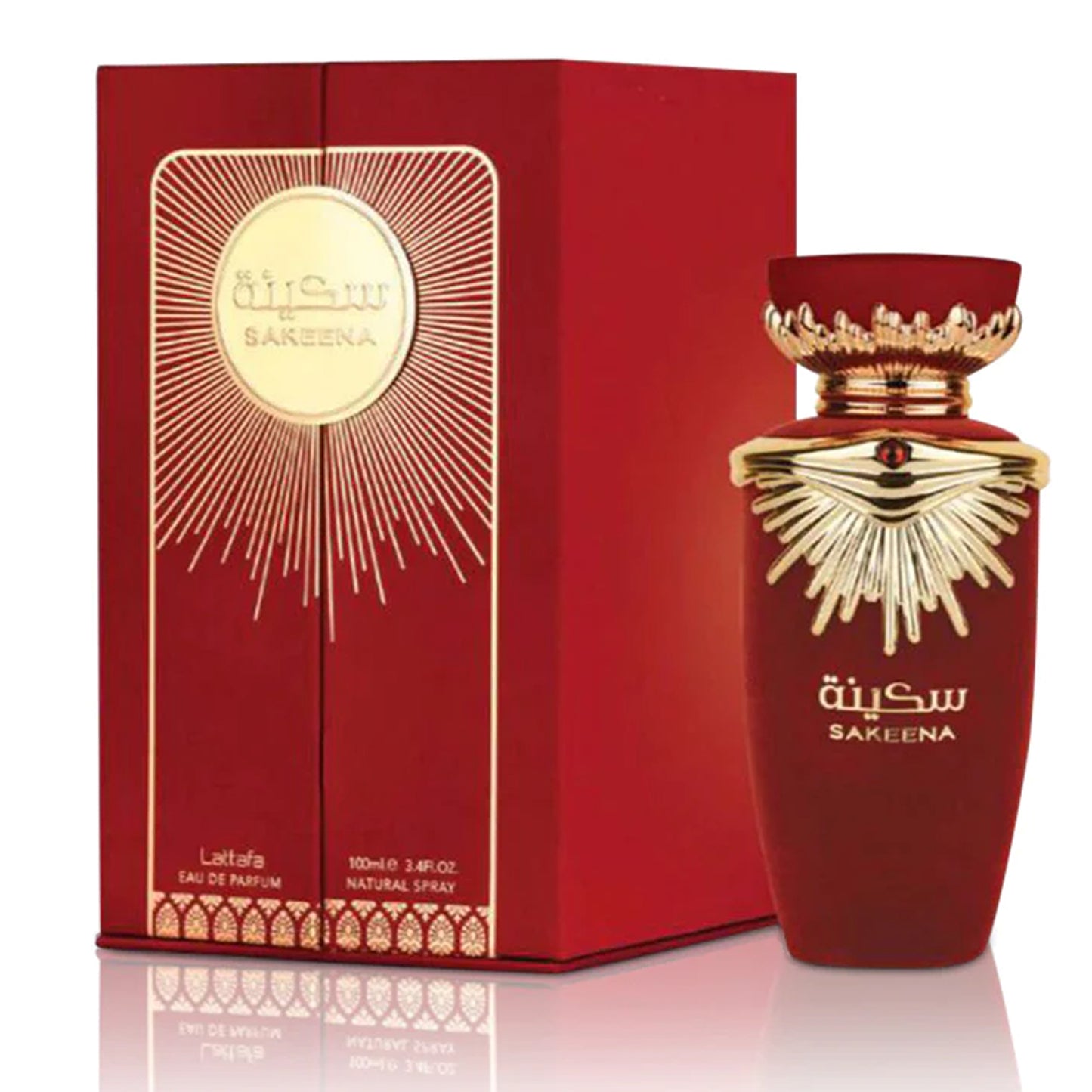 Sakeena - by Lattafa 100ml EDP bottle and box