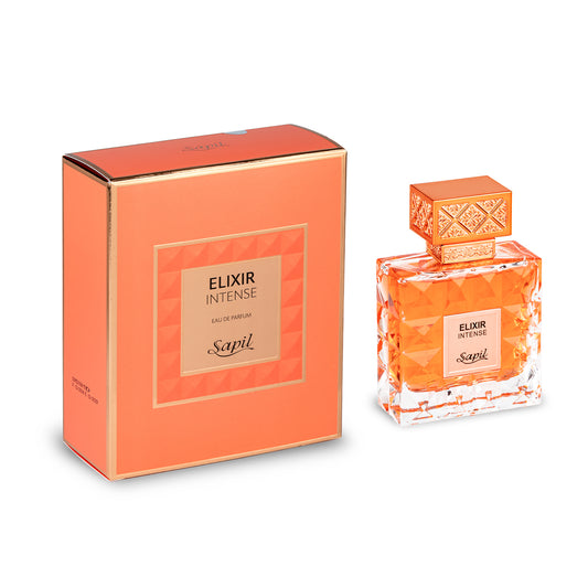 Sapil Elixir Intense perfume bottle and packaging on a white background