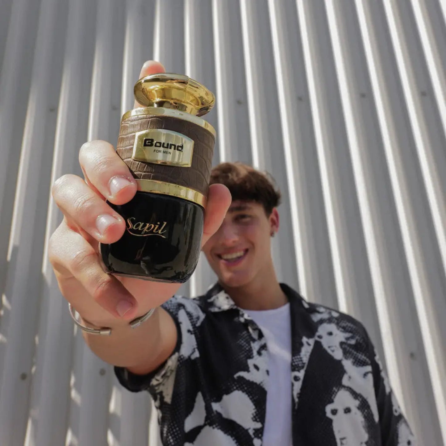 Sapil Bound 100ml Eau de Toilette lifestyle held in hand